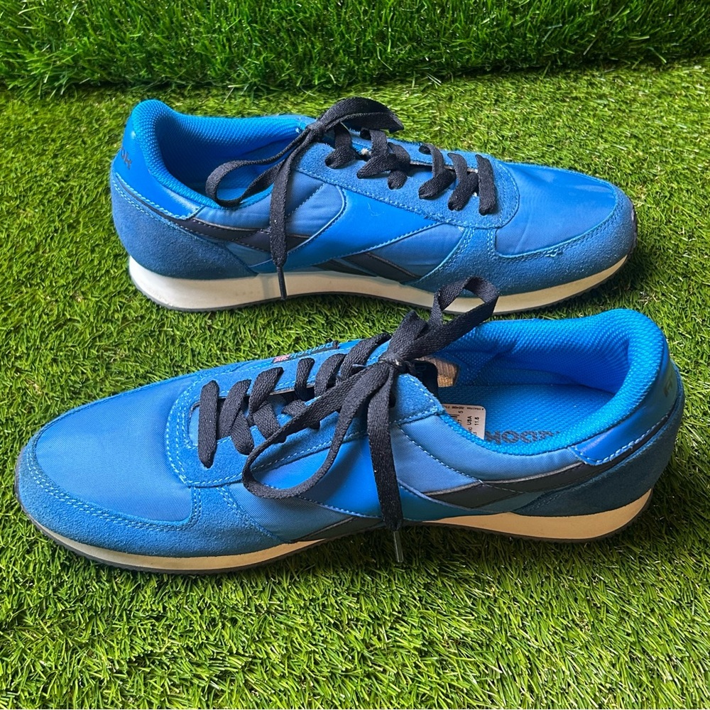 Reebok Royal Alpine Mens Sneakers Blue Suede Nylon Low Top J95486 Size 11.5 - Picture 3 of 7